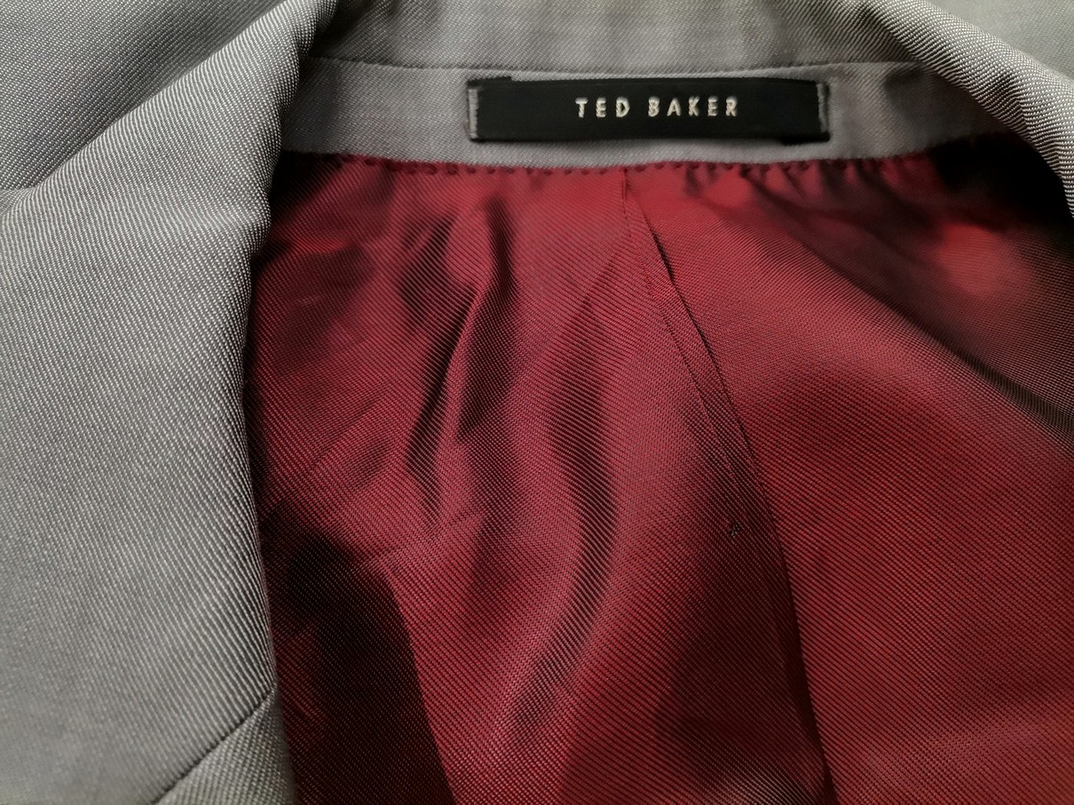 IMG_20210419_102151.jpg Ted Baker Rozmiar 40 (L) Kolor Szary Męska Marynarka Długi rękaw Materiał Wełna 100%
