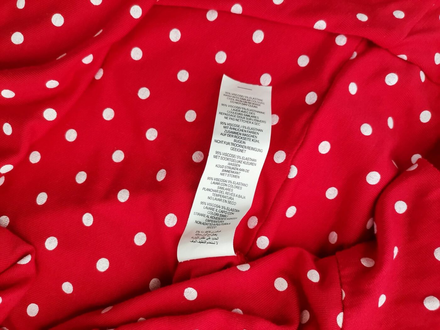 SAW IT FIRST Rozmiar 12 (40) Kolor Czerwony Grochy W serek Sukienka Mini Rękaw 3/4 Krótka Materiał Wiskoza