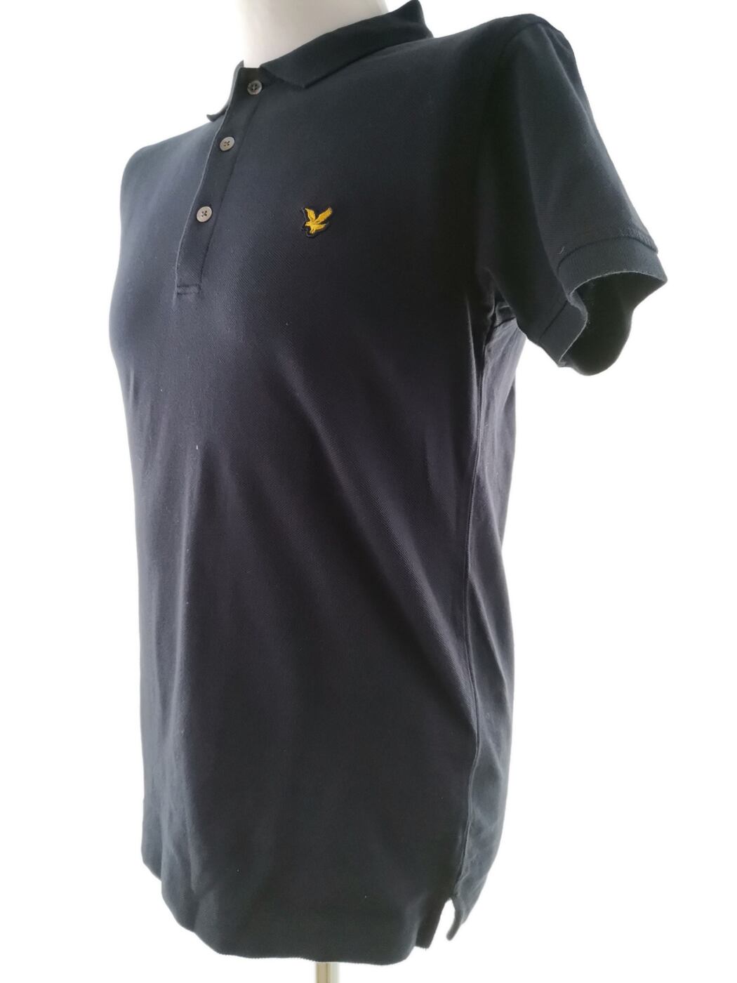 IMG_20210419_120627.jpg Lyle & Scott Rozmiar M Kolor Granatowy Kołnierz Męska Koszula Polo Krótki rękaw Materiał Bawełna 100%