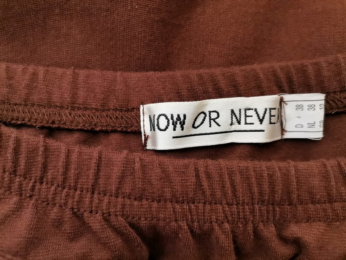 Now Rozmiar 38 Kolor Brązowy Spodnie Eleganckie Materiał Bawełna