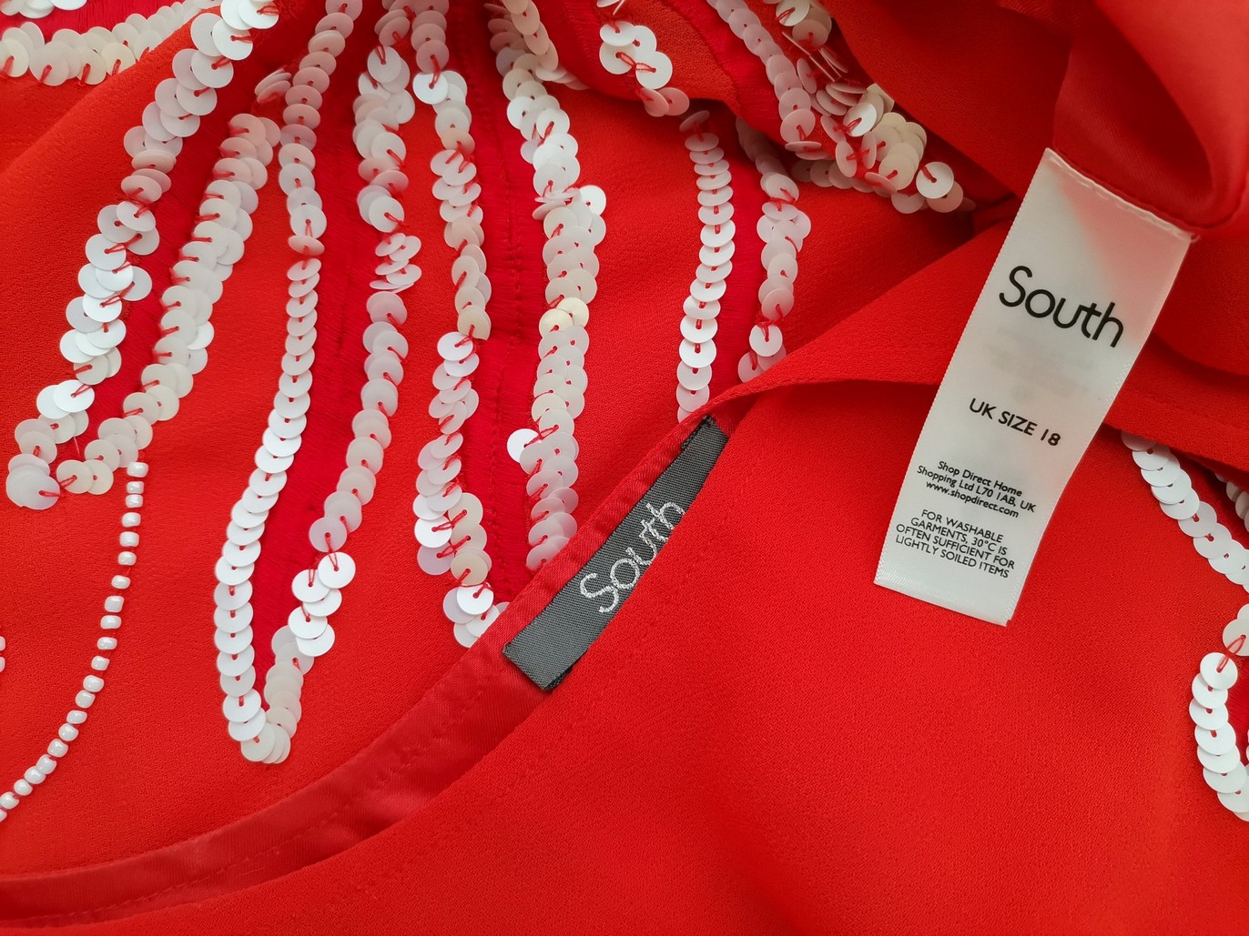 South Rozmiar 18 (46) Kolor Pomarańczowy Okrągły dekolt Sukienka Prostokątna Bezrękawnik Midi South Rozmiar 18 (46) Kolor Pomarańczowy Okrągły dekolt Sukienka Prostokątna Bezrękawnik Midi