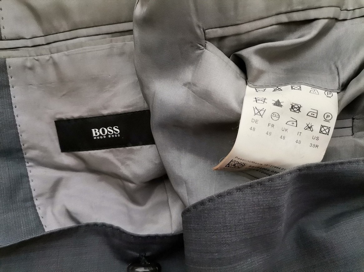 IMG_20210420_133940.jpg Hugo Boss Rozmiar 48 Kolor Szary Męska Marynarka Długi rękaw Materiał Schurwolle