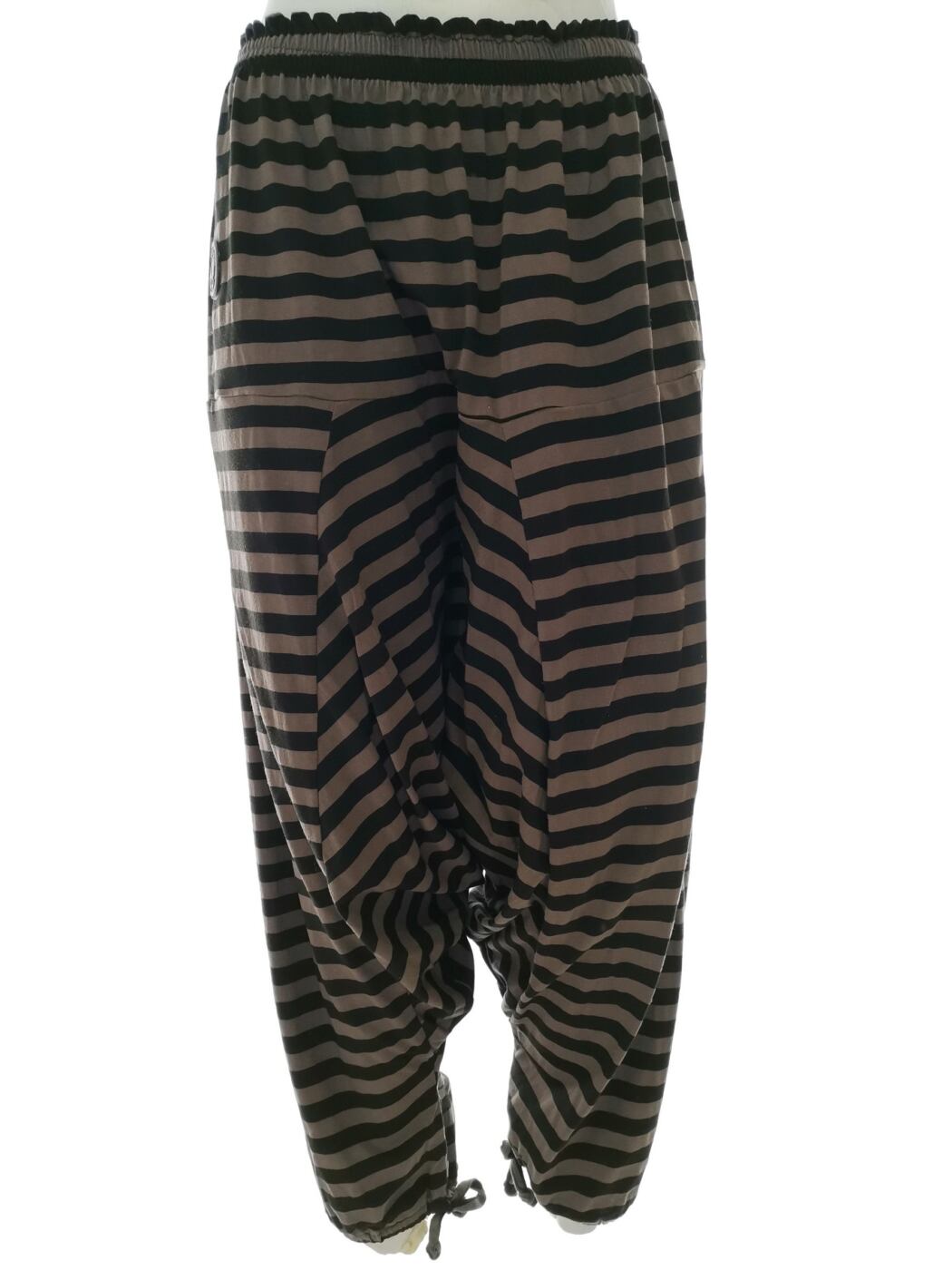 HANGMATTA Rozmiar ONE SIZE (40) Kolor Czarny Pasy Spodnie Casual