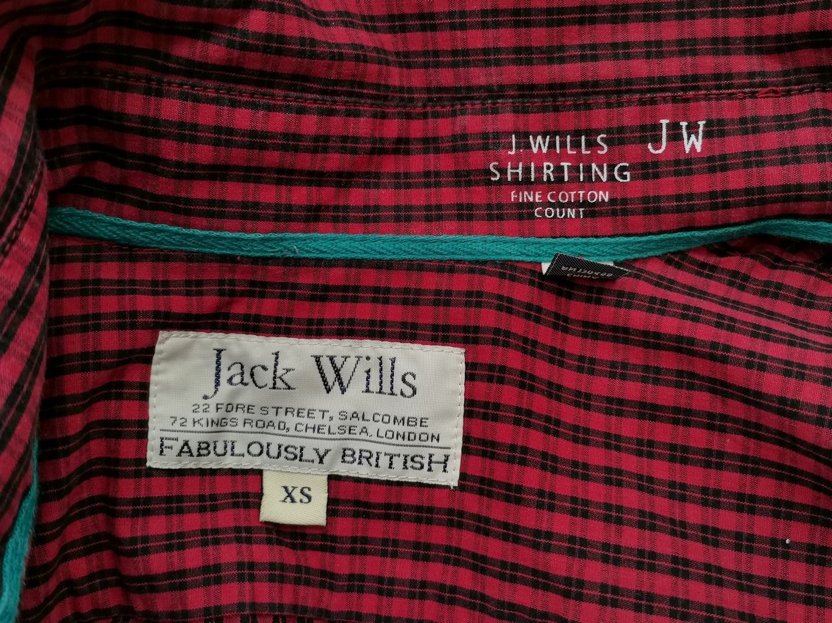 IMG_20210420_143340.jpg Jack Wills Rozmiar XS Kolor Bordowy Krata Kołnierz Męska Koszula Casual Długi rękaw Materiał Bawełna 100%