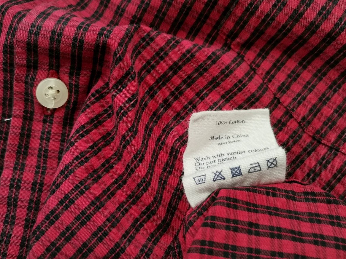 IMG_20210420_143352.jpg Jack Wills Rozmiar XS Kolor Bordowy Krata Kołnierz Męska Koszula Casual Długi rękaw Materiał Bawełna 100%
