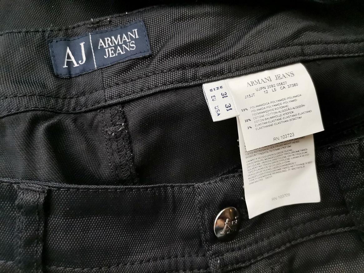 IMG_20210421_114119_r1.jpg ARMANI JEANS Rozmiar 31 (40 ) Kolor Czarny Spodnie Jeansy