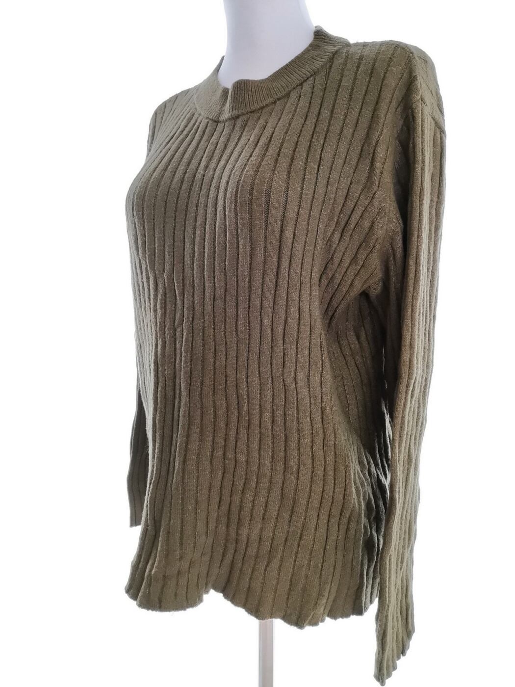 IMG_20210421_125629.jpg Vero moda Rozmiar M Kolor Khaki Crew Neck Sweter Długi rękaw Materiał Wiskoza Gruba dzianina