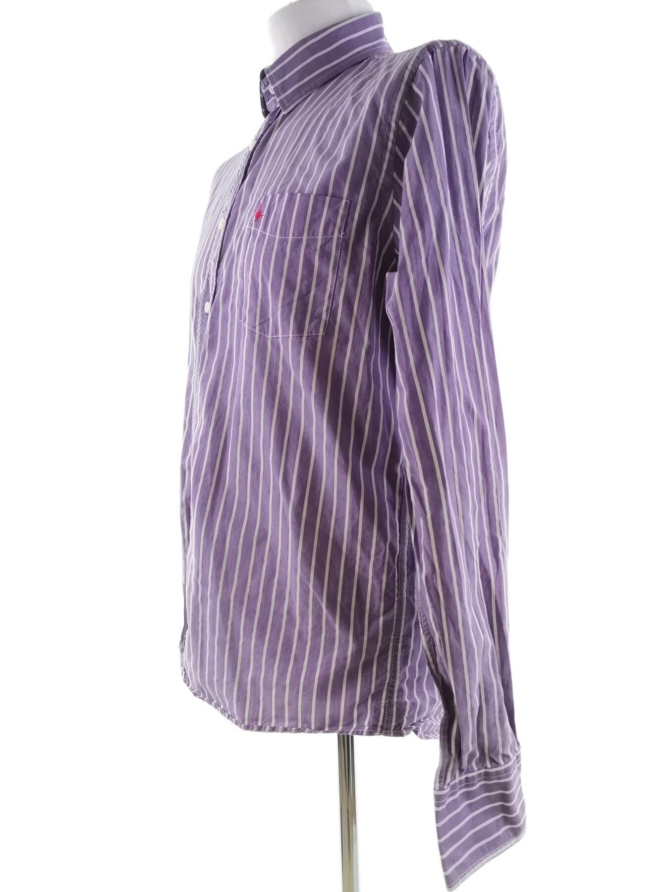 IMG_20210422_112933.jpg Jack Wills Rozmiar L Kolor Fioletowy Pasy Kołnierz Męska Koszula Casual Długi rękaw Materiał Bawełna 100%