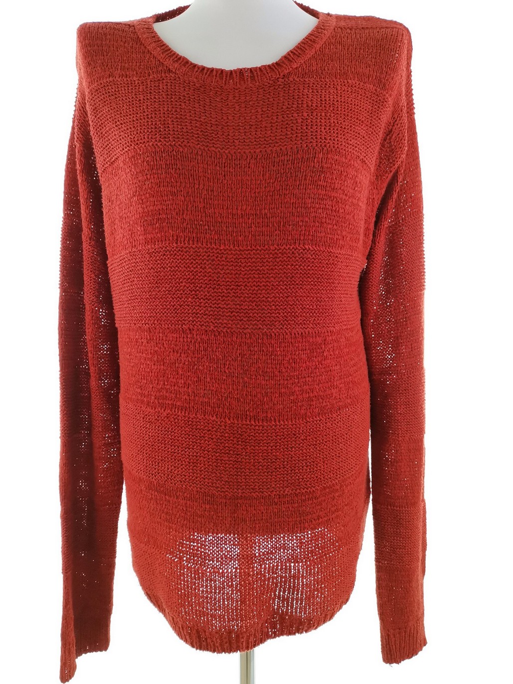Vailent Clothing Rozmiar L Kolor Pomarańczowy Męski Sweter Długi rękaw Materiał Akryl