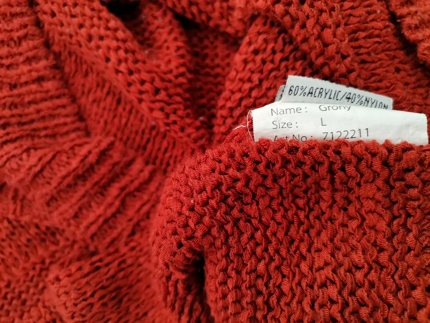 IMG_20210422_115754.jpg Vailent Clothing Rozmiar L Kolor Pomarańczowy Męski Sweter Długi rękaw Materiał Akryl
