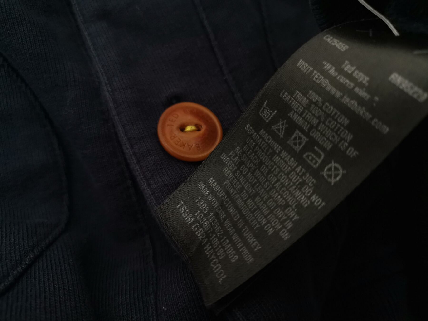 IMG_20210422_134327.jpg Ted Baker Rozmiar 4 (42) Kolor Granatowy Męski Sweter Rozpinany Długi rękaw Materiał Bawełna 100%