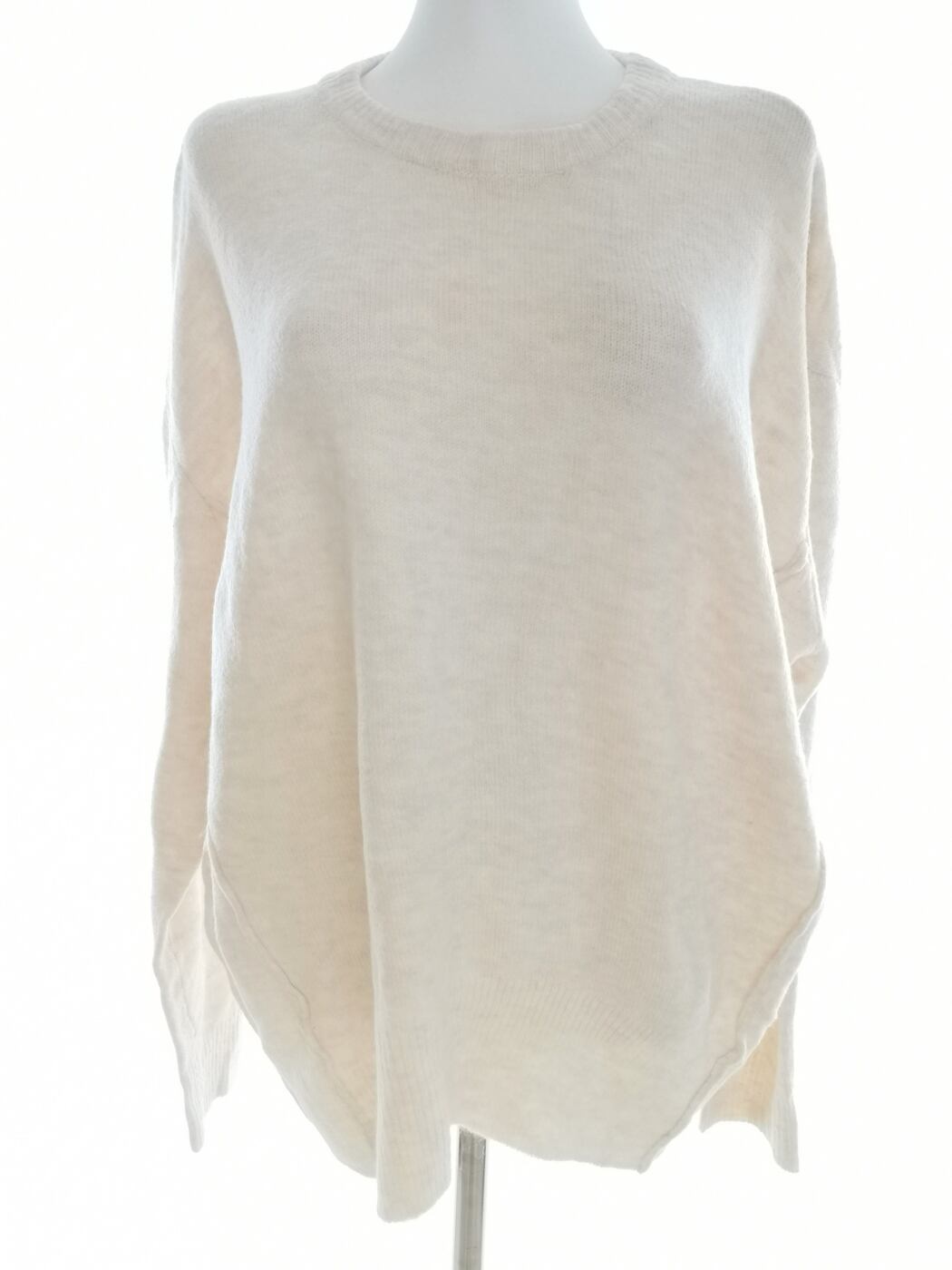 Rozmiar 50/52 Kolor Kremowy Crew Neck Sweter Długi rękaw Cienka dzianina