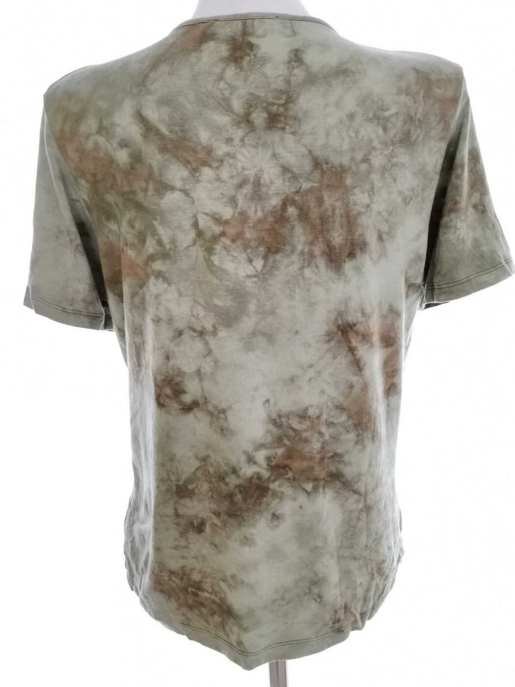 IMG_20210422_135350.jpg Anna Menotti Rozmiar M Kolor Khaki Okrągły dekolt T-Shirt Krótki rękaw Materiał Wiskoza