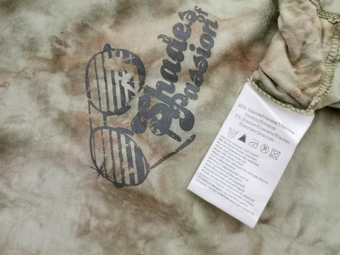 IMG_20210422_135410_r1.jpg Anna Menotti Rozmiar M Kolor Khaki Okrągły dekolt T-Shirt Krótki rękaw Materiał Wiskoza