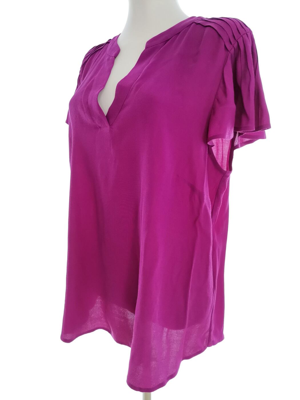 IMG_20210422_142129.jpg BONMARCHE Rozmiar 18 (46) Kolor Fioletowy Split Crew Neck Bluzka Krótki rękaw Materiał Wiskoza 100%
