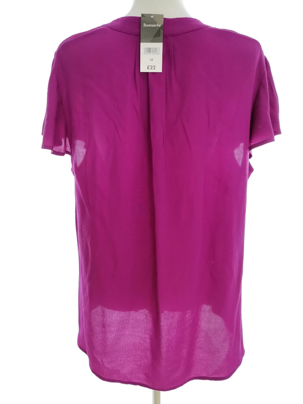 IMG_20210422_142137.jpg BONMARCHE Rozmiar 18 (46) Kolor Fioletowy Split Crew Neck Bluzka Krótki rękaw Materiał Wiskoza 100%