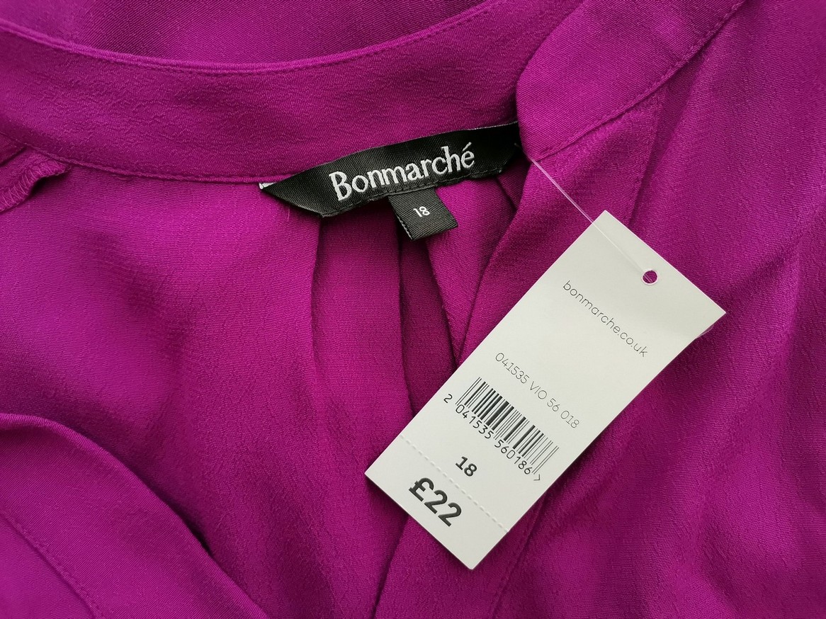 IMG_20210422_142151.jpg BONMARCHE Rozmiar 18 (46) Kolor Fioletowy Split Crew Neck Bluzka Krótki rękaw Materiał Wiskoza 100%