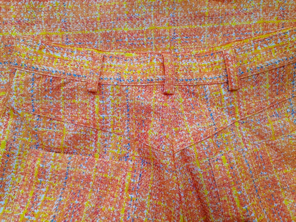 IMG_20210423_110846.jpg Vintage Rozmiar 36 Kolor Pomarańczowy Krata Spodnie Casual