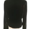 Rozmiar 38 Kolor Czarny Split Crew Neck Żakiet Haczyk Długi rękaw Materiał Wiskoza