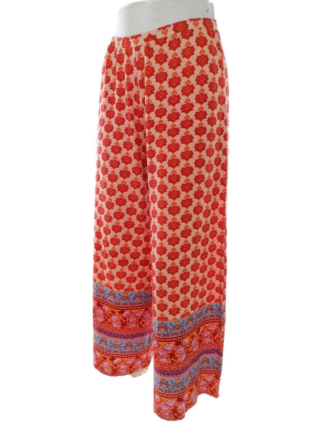 V By Very Rozmiar 10 (38) Kolor Pomarańczowy Spodnie Casual Materiał Wiskoza