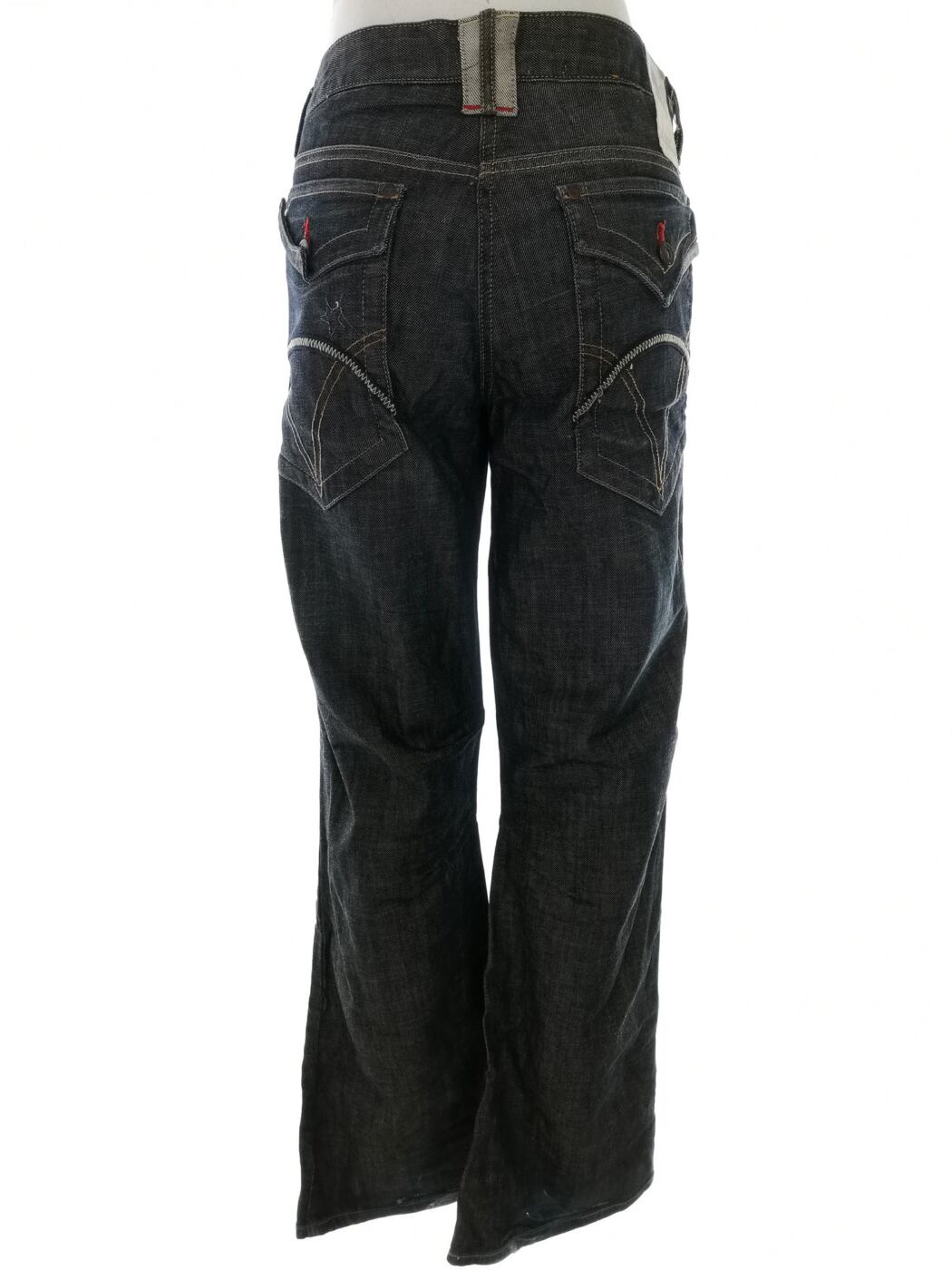 River island Rozmiar 14 (40) Kolor Granatowy Spodnie Jeansy Materiał Bawełna