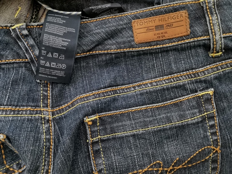 IMG_20210426_141842_0.jpg Tommy hilfiger Rozmiar 6 (40) Kolor Granatowy Spodnie Jeansy Materiał Bawełna