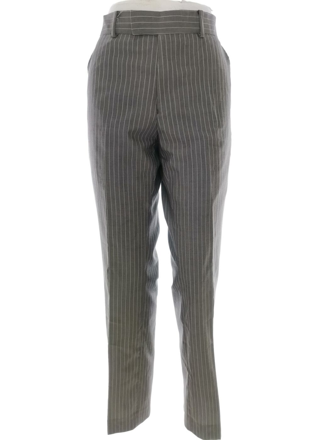 BEN SHERMAN Rozmiar 42 Kolor Szary Pasy Spodnie Eleganckie Materiał Wełna 100%