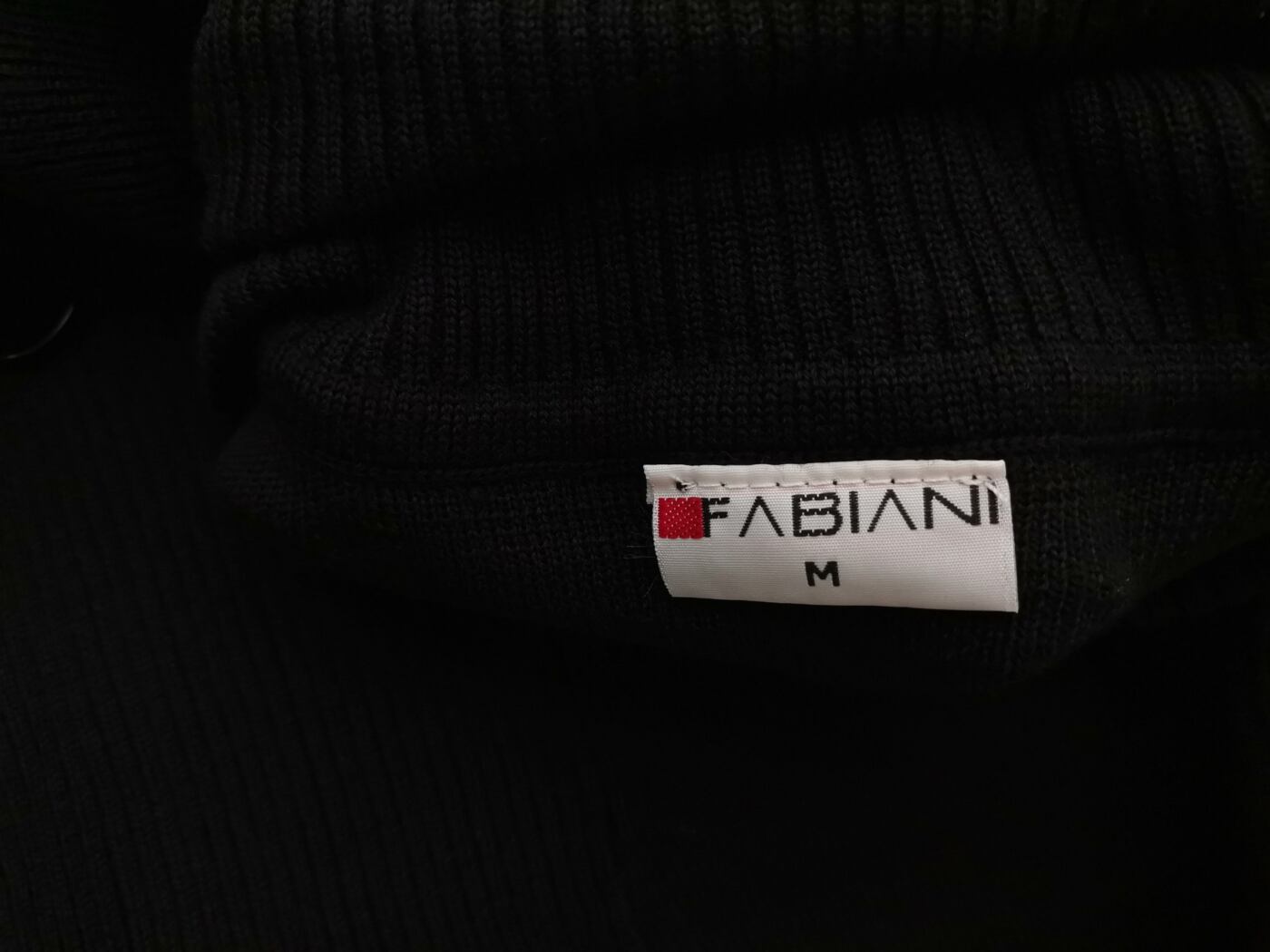 Fabiani Rozmiar M Kolor Czarny Golf Tunika Bluzka Dzianina Długi rękaw Materiał Wełna Merino Fabiani Rozmiar M Kolor Czarny Golf Tunika Bluzka Dzianina Długi rękaw Materiał Wełna Merino