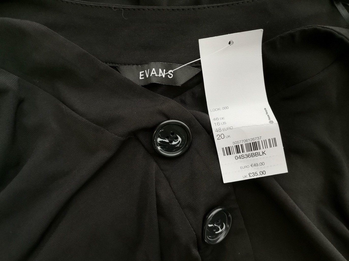 Evans Rozmiar 46 Kolor Czarny W serek Sukienka Maxi Rękaw 3/4 Długa Evans Rozmiar 46 Kolor Czarny W serek Sukienka Maxi Rękaw 3/4 Długa