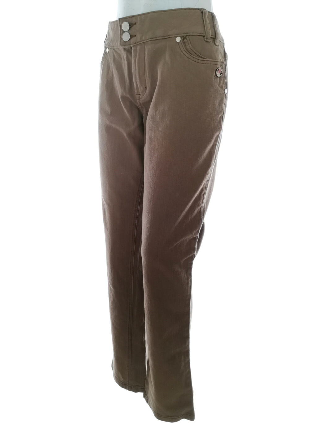 IMG_20210427_143053.jpg Karen MILLEN Rozmiar 14 (42) Kolor Brązowy Spodnie Casual Materiał Bawełna