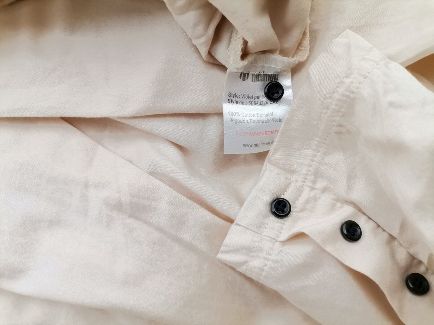 Minimum Rozmiar 36 Kolor Kremowy Spodnie Casual Materiał Bawełna 100%