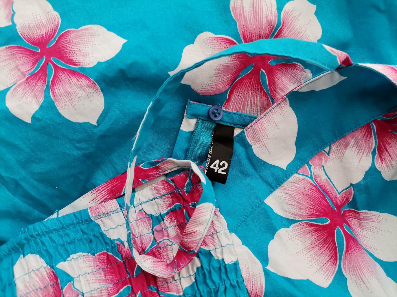 H&m Rozmiar 42 Kolor Niebieski Odkryte Ramiona Sukienka A-Line Bezrękawnik Midi Materiał Bawełna 100% H&m Rozmiar 42 Kolor Niebieski Odkryte Ramiona Sukienka A-Line Bezrękawnik Midi Materiał Bawełna 100%