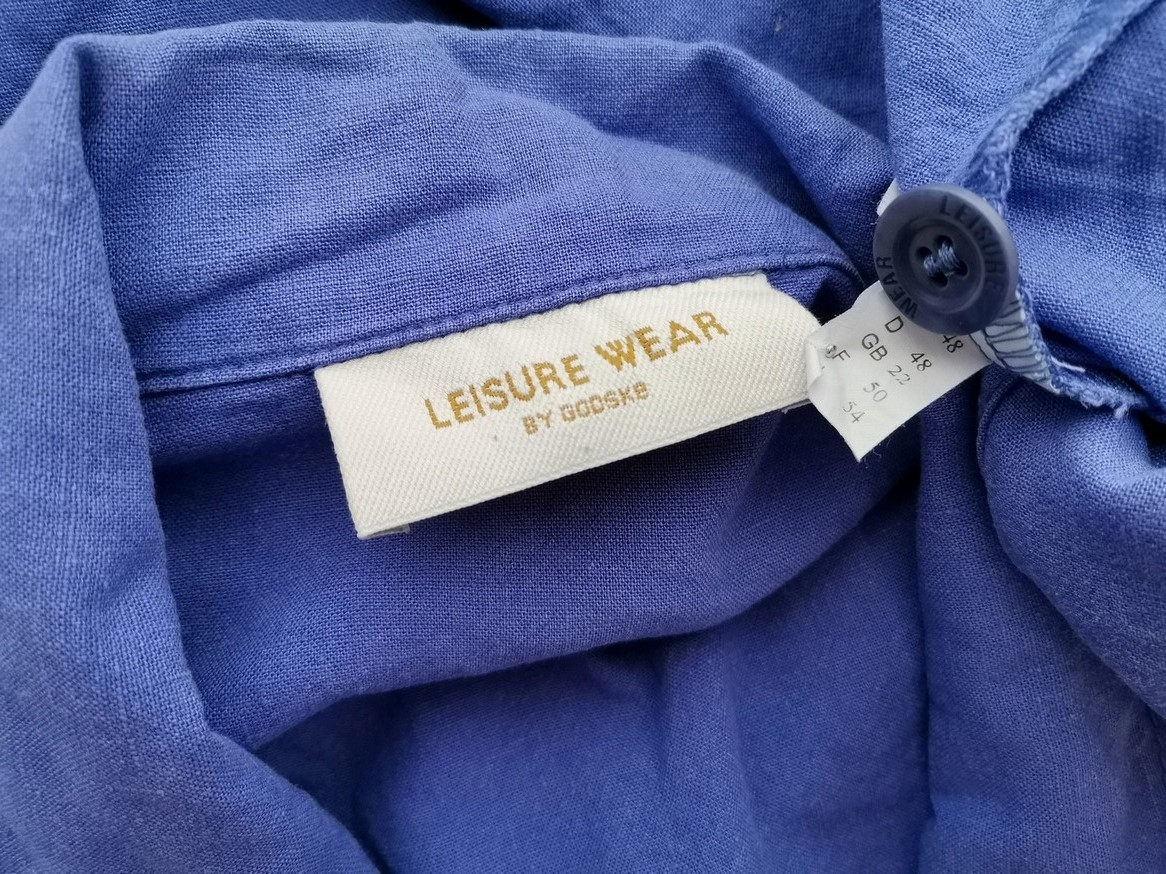 IMG_20210430_103914.jpg Leisure Wear by GODSKE Rozmiar 48 Kolor Niebieski Kołnierz Żakiet z zapięciem Długi rękaw Materiał Len