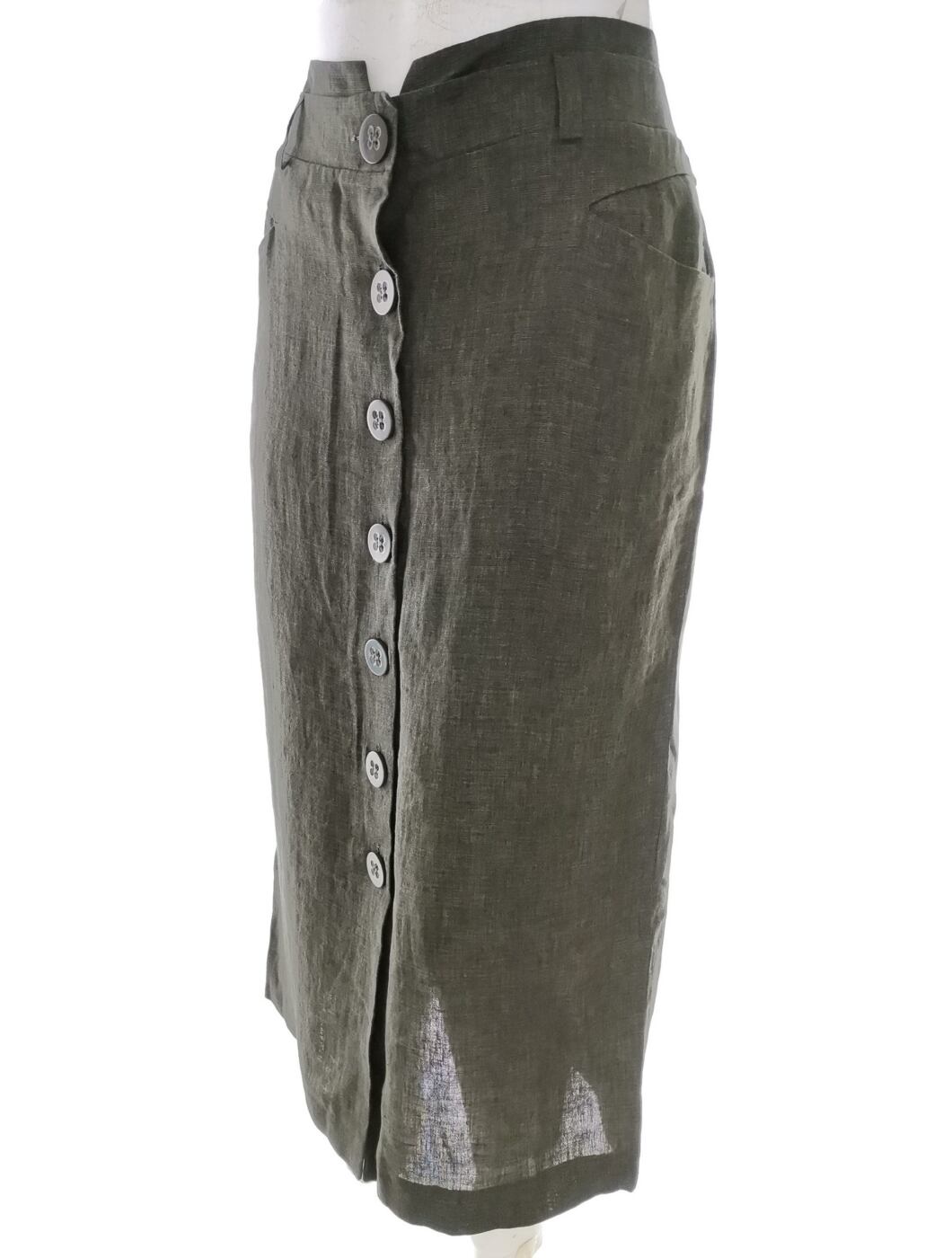IMG_20210430_124039.jpg BANDOLERA Rozmiar 40 Kolor Khaki Spódnica Maxi Długa Materiał Len 100%