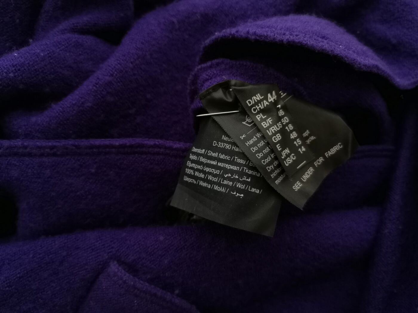 IMG_20210504_115416.jpg Gerry weber Rozmiar 44 Kolor Fioletowy Kołnierz Żakiet z zapięciem Długi rękaw Materiał Wełna 100%