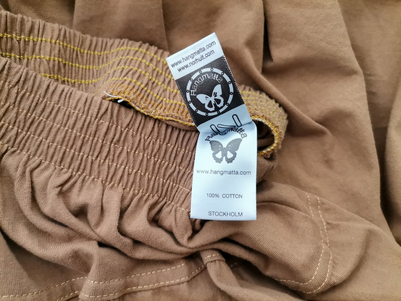 HANGMATTA Rozmiar ONE SIZE (34) Kolor Brązowy Spodnie Casual Materiał Bawełna 100%