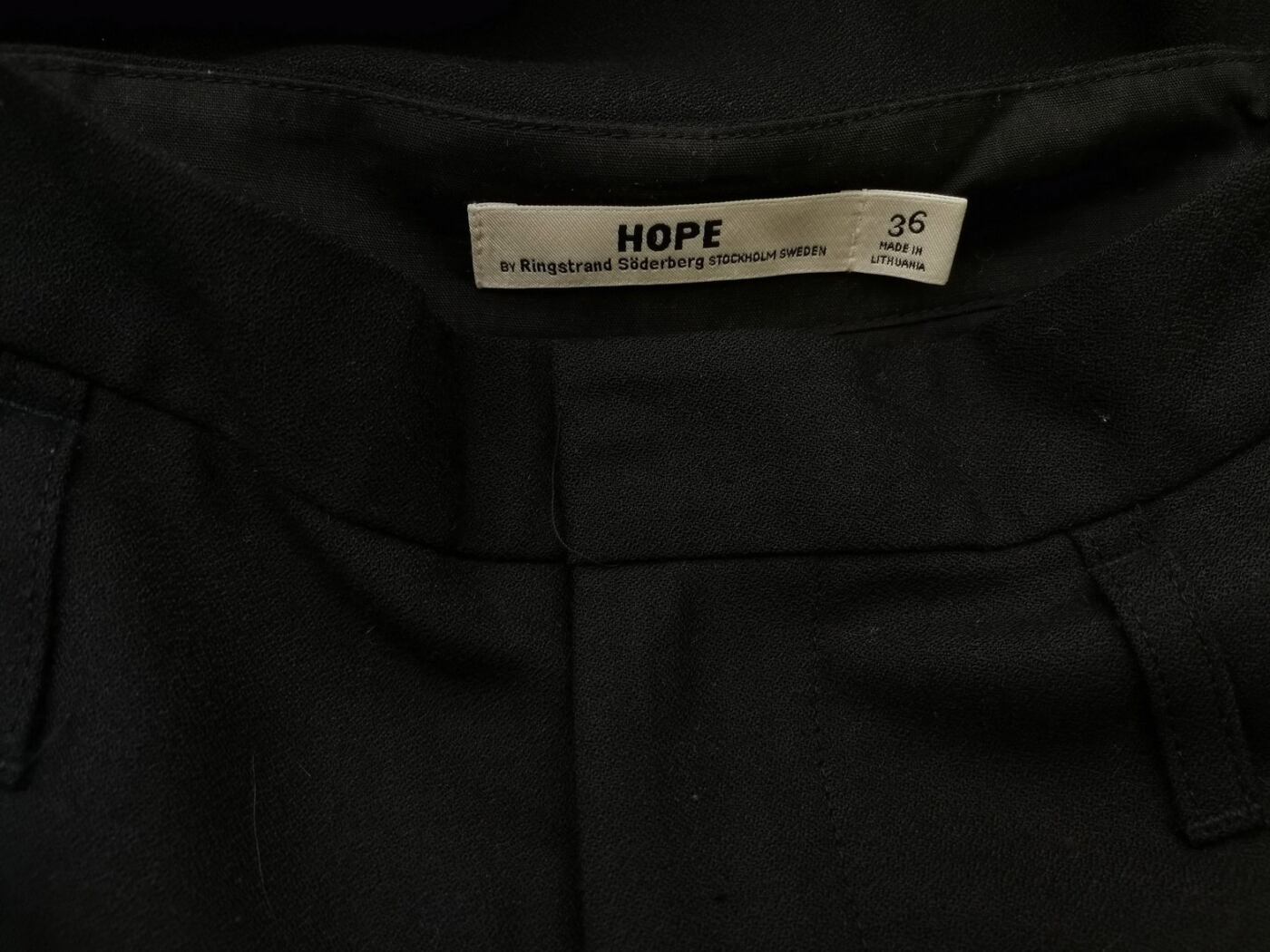 Hope by Ringstrand Söderberg Stockholm Rozmiar 36 Kolor Czarny Spodnie Eleganckie