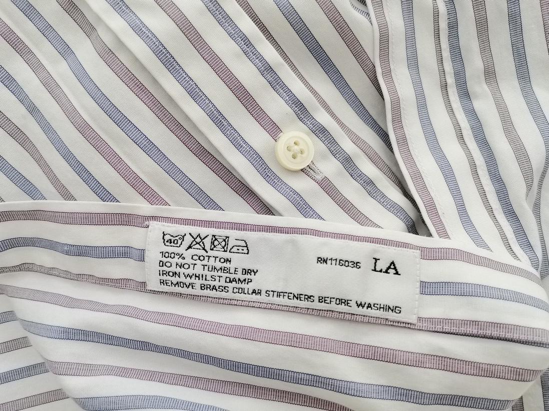 IMG_20210505_125735_0_r1.jpg Charles Tyrwhitt Rozmiar 16,5 (42) Kolor Biały Pasy Kołnierz Męska Koszula Elegancka Długi rękaw Materiał Bawełna 100%