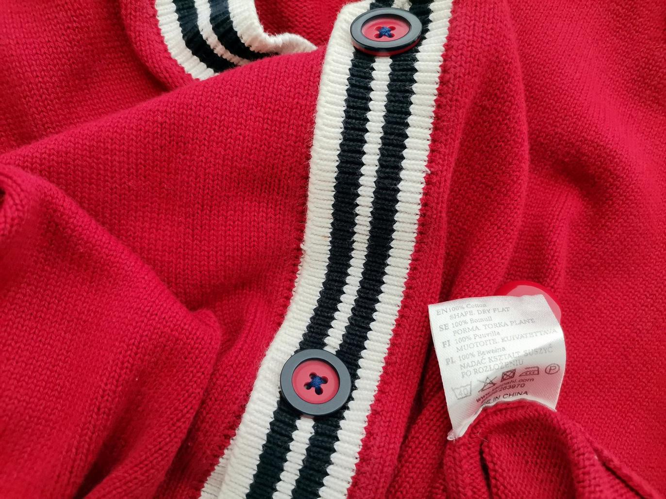 IMG_20210506_100501_r1.jpg U.S. Polo ASSN Rozmiar L Kolor Czerwony Męski Sweter Rozpinany Długi rękaw Materiał Bawełna 100%