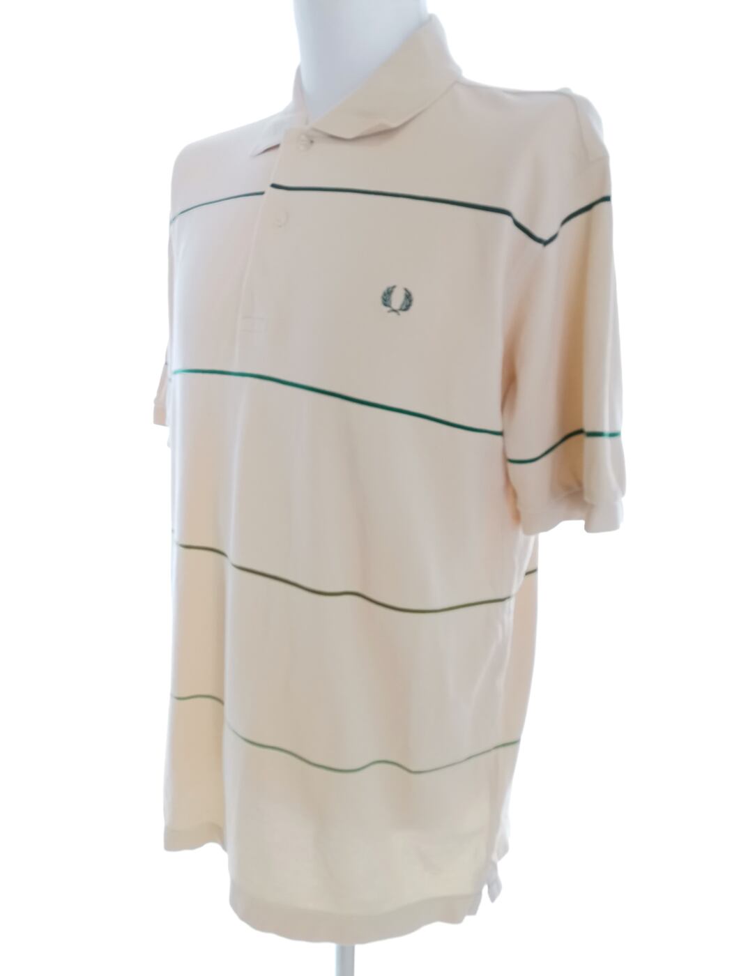 IMG_20210506_105040.jpg Fred Perry Rozmiar L Kolor Beżowy Pasy Kołnierz Męska Koszula Polo Krótki rękaw Materiał Bawełna 100%