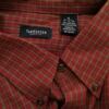 VAN HEUSEN Rozmiar XL (17/17,5) Kolor Bordowy Krata Kołnierz Męska Koszula Casual Długi rękaw Materiał Bawełna