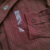 VAN HEUSEN Rozmiar XL (17/17,5) Kolor Bordowy Krata Kołnierz Męska Koszula Casual Długi rękaw Materiał Bawełna