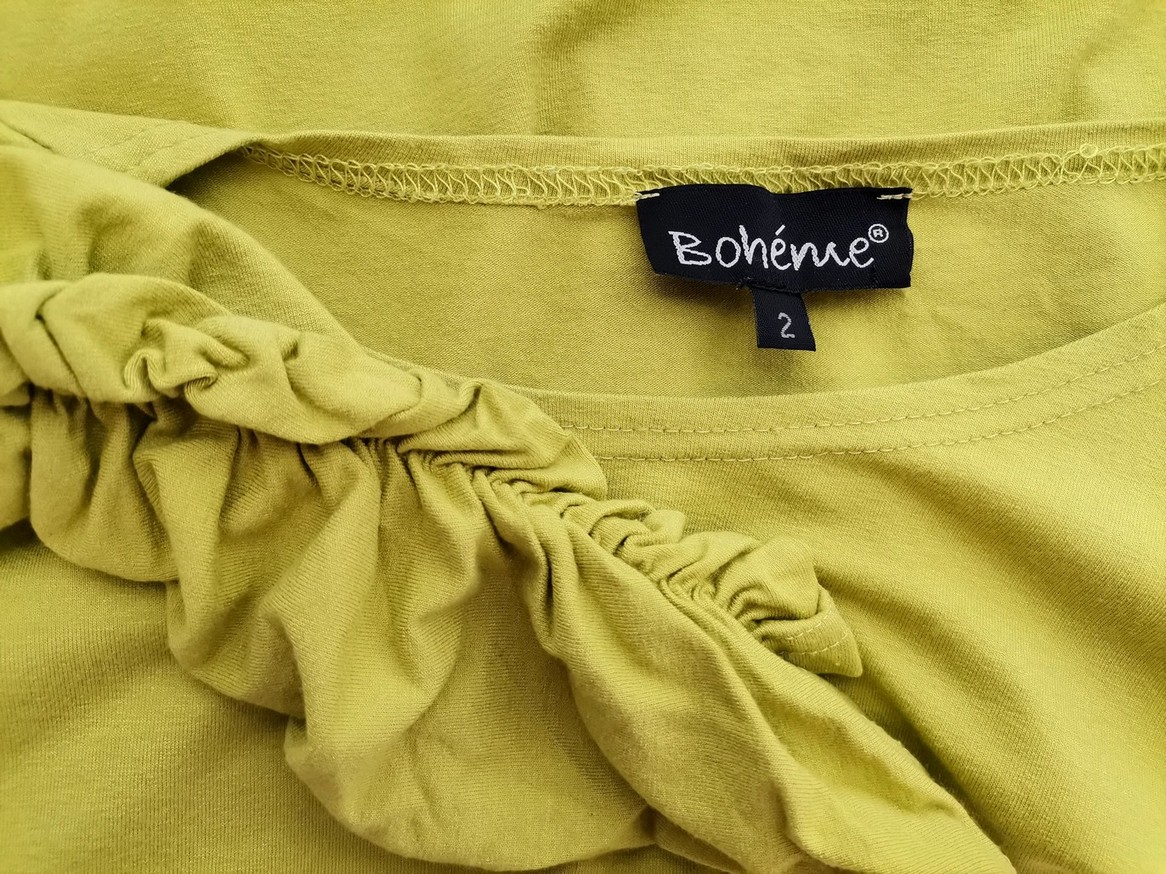 IMG_20210507_111546.jpg BOHEME Rozmiar 2 (38) Kolor Limonkowa Zieleń Okrągły dekolt Bluzka Długi rękaw Materiał Wiskoza