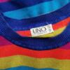 Uno Rozmiar ONE SIZE (46/48) Kolor Kolorowa Pasy Okrągły dekolt Tunika Bluzka Dzianina Długi rękaw Materiał Ramie