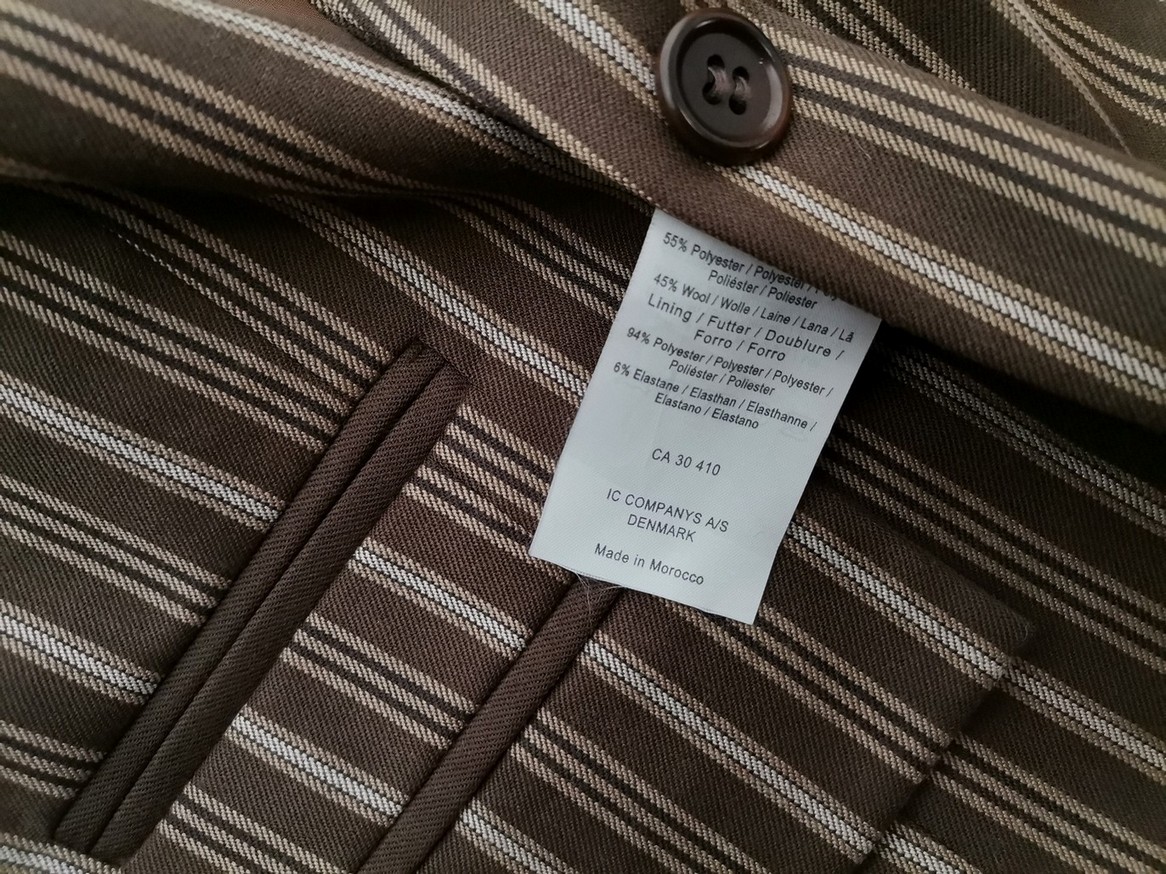 IMG_20210507_113326.jpg IN WEAR Rozmiar 42 Kolor Khaki Pasy Kołnierz Żakiet z zapięciem Długi rękaw