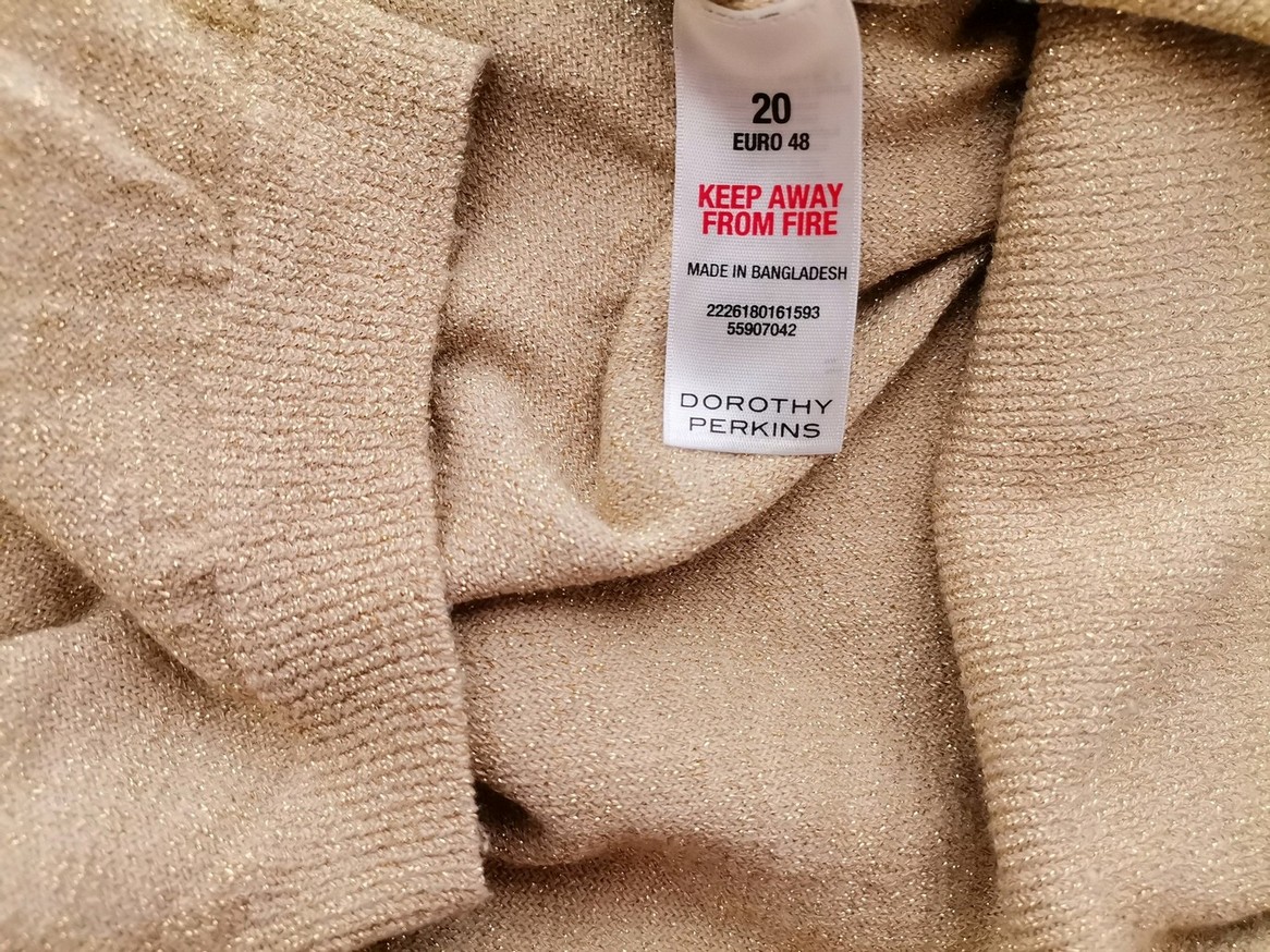 IMG_20210507_113628.jpg Dorothy perkins Rozmiar 20 (48) Kolor Beżowy Głęboki Serek Bluzka Krótki rękaw Materiał Wiskoza