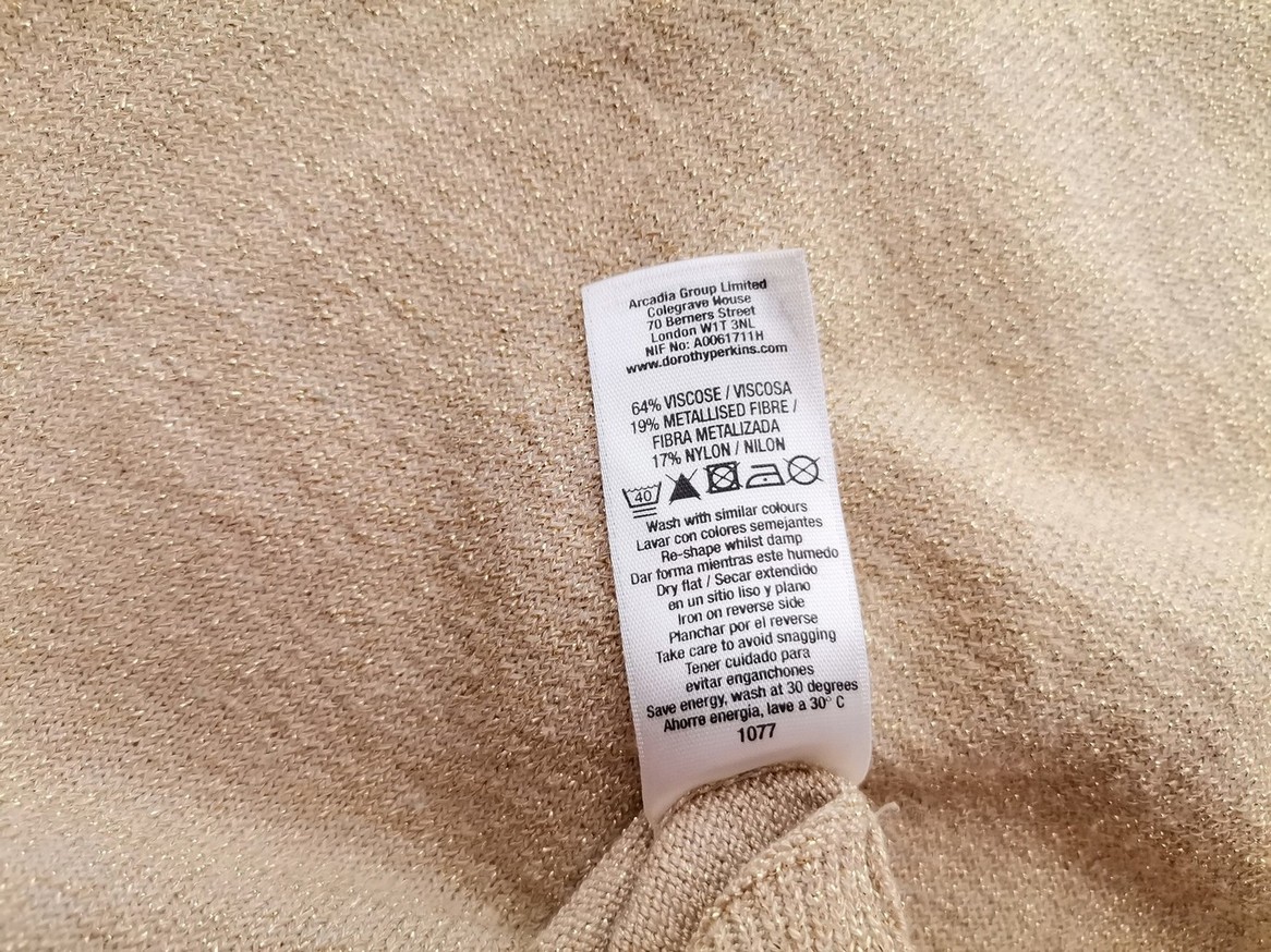IMG_20210507_113637.jpg Dorothy perkins Rozmiar 20 (48) Kolor Beżowy Głęboki Serek Bluzka Krótki rękaw Materiał Wiskoza