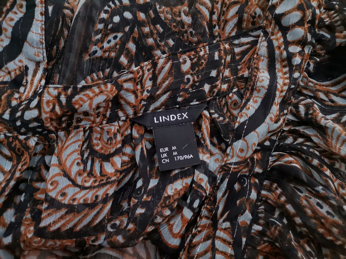 IMG_20210507_113752.jpg Lindex Rozmiar M Kolor Brązowy Paisley Kwadratowy dekolt Bluzka Długi rękaw