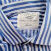 Charles Tyrwhitt Rozmiar 16.5 (42) Kolor Niebieski Pasy Kołnierz Męska Koszula Elegancka Długi rękaw Materiał Bawełna 100%