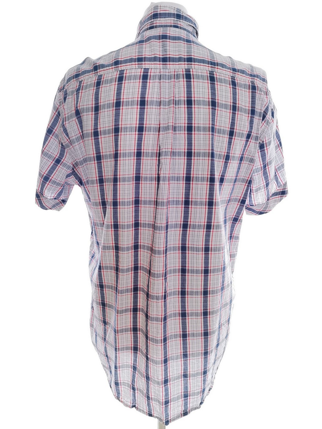 IMG_20210507_145624.jpg Peak performance Rozmiar XL Kolor Niebieski Krata Kołnierz Męska Koszula Casual Krótki rękaw Materiał Bawełna 100%